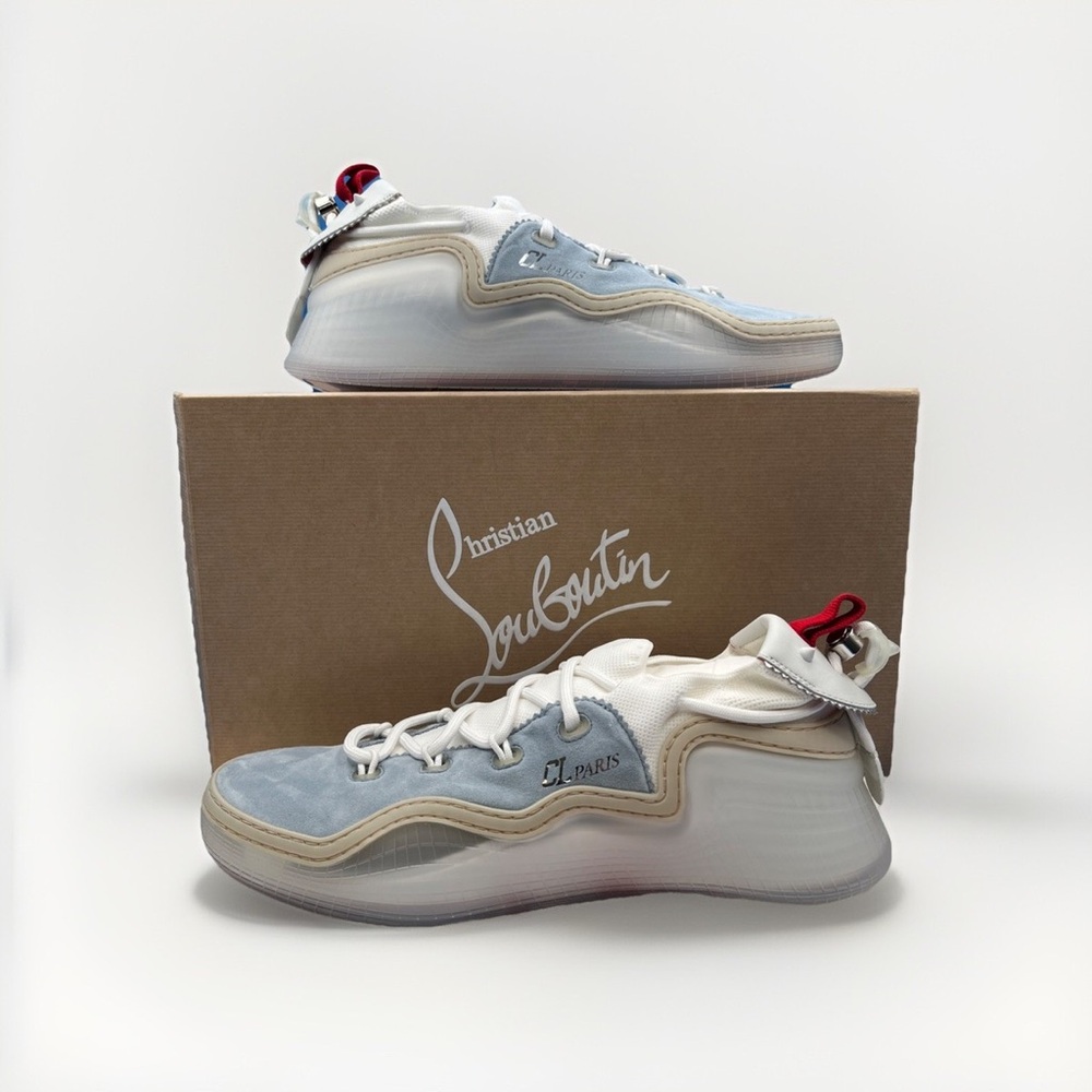 Christian Louboutin Arpoador Flat Zinc/Bianco Mens Size 8.5 US